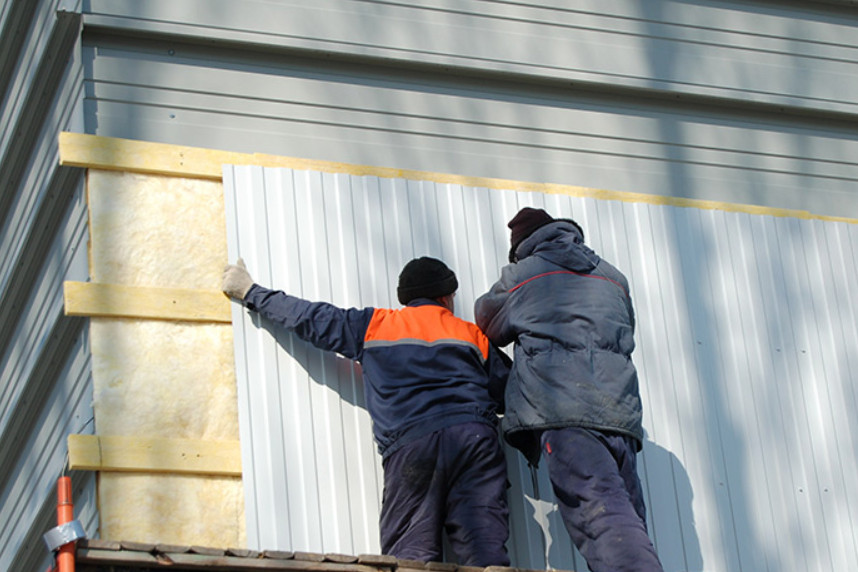 Акустическая стена складского комплекса